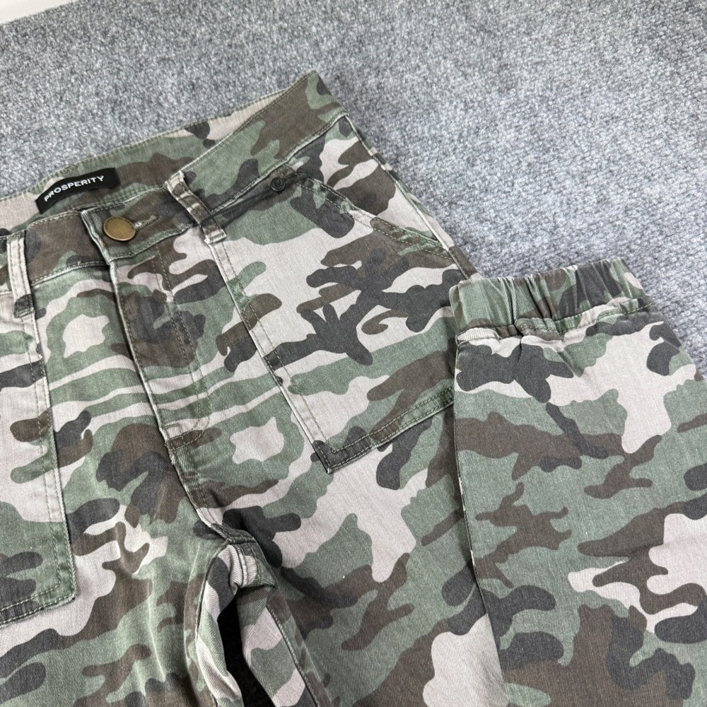 Prosperity Denim Camo Jogger Pants Tapered Fit Womens Small Military Gorpcore
